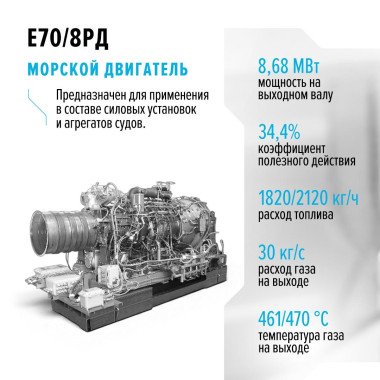Морской двигатель Е70/8РД